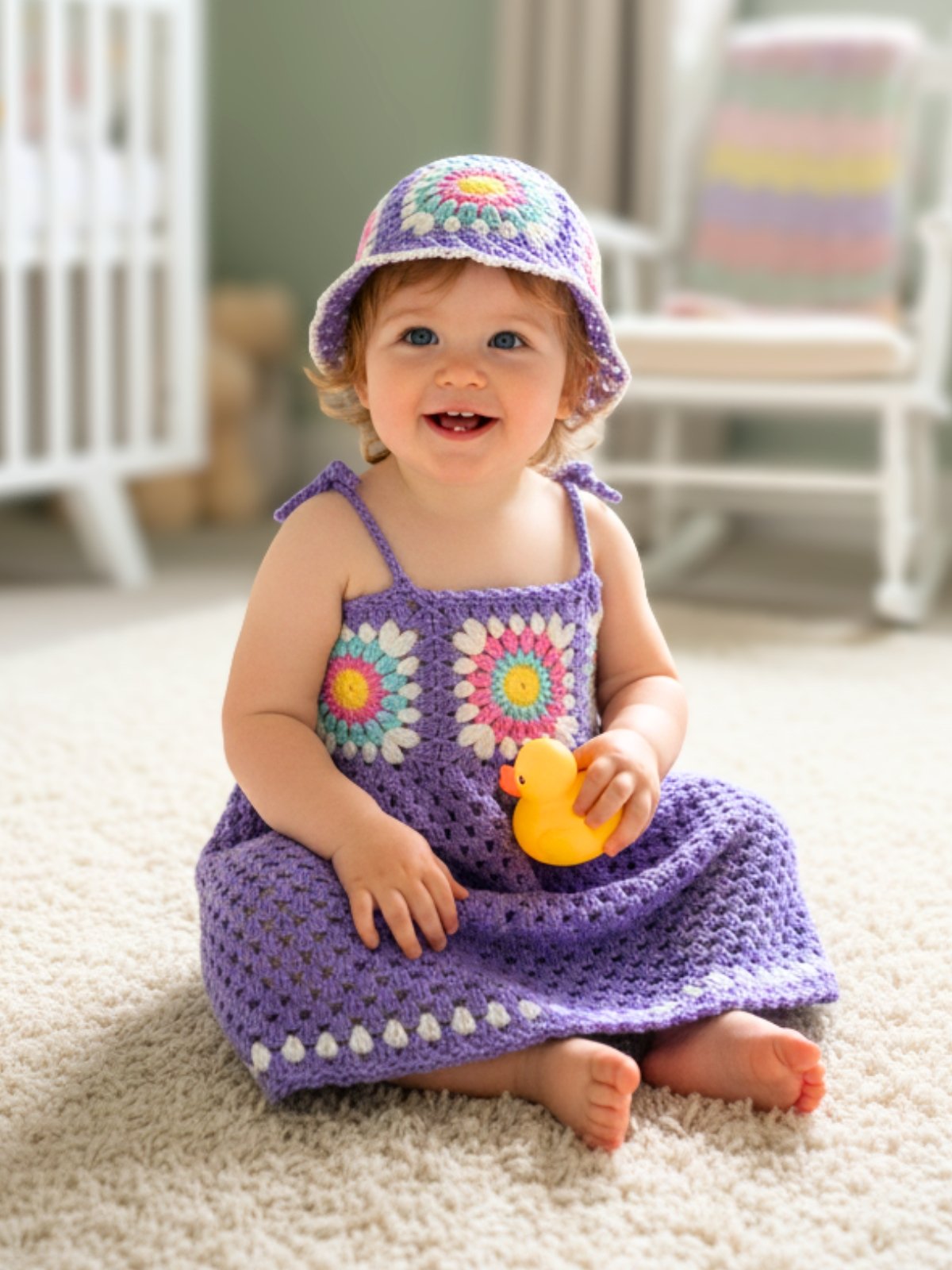 Delightful Days Dress | Crochet Sunburst Granny Square Dress Pattern | Baby to Kids Sizes 0-10 | PDF Pattern product image (11)