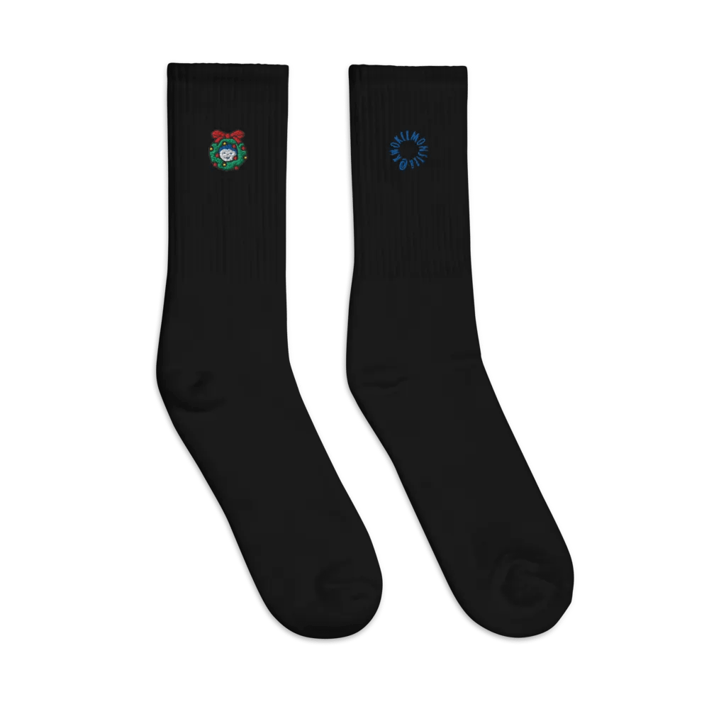 EMBROIDERED CREW SOCKS CHRISTMAS EDITION product image (1)