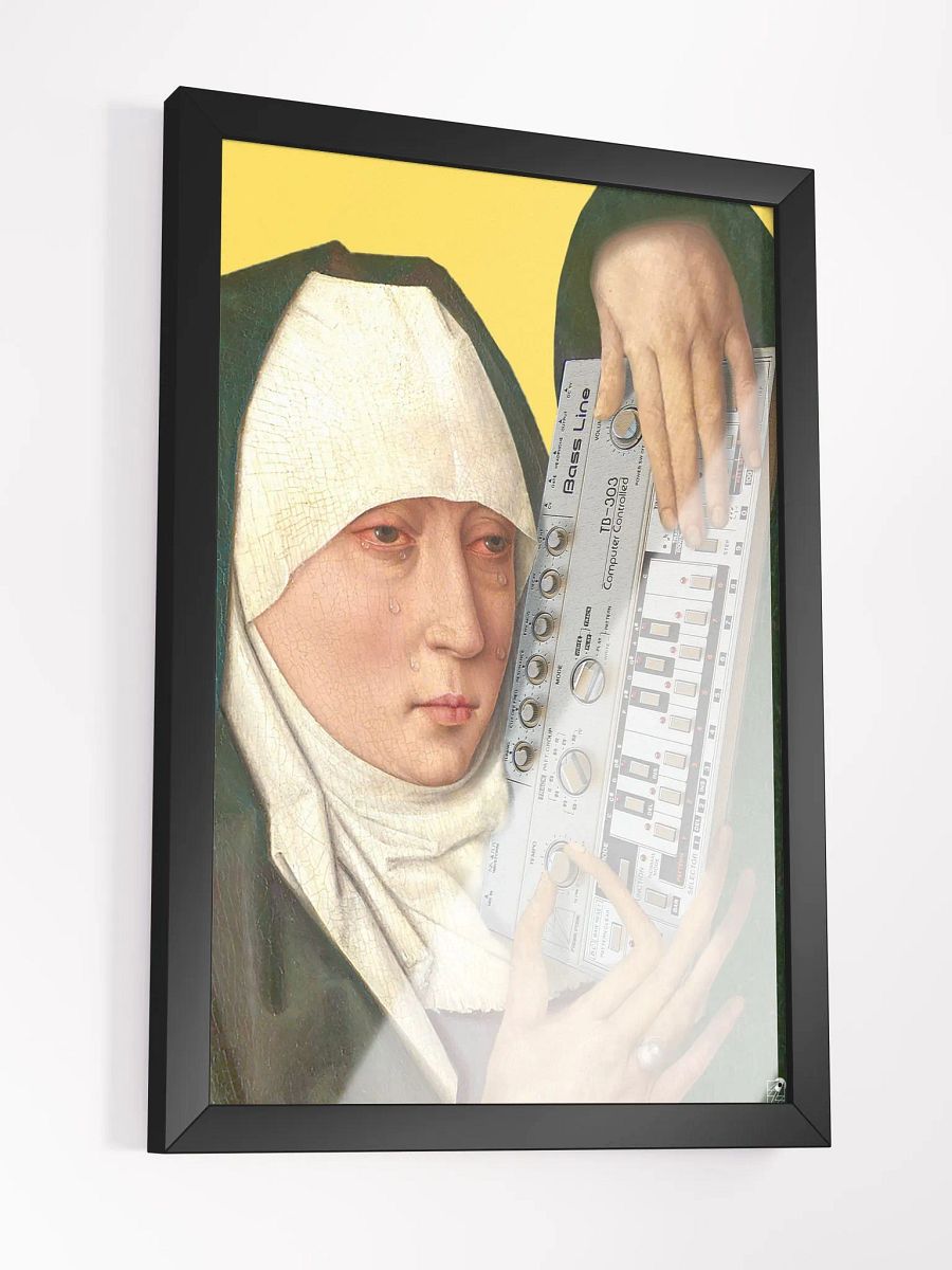Mater Dolorosa meets Roland TB 303 by Frank Fonik Techno EDM Framed High Quality Matte Poster product image (5)