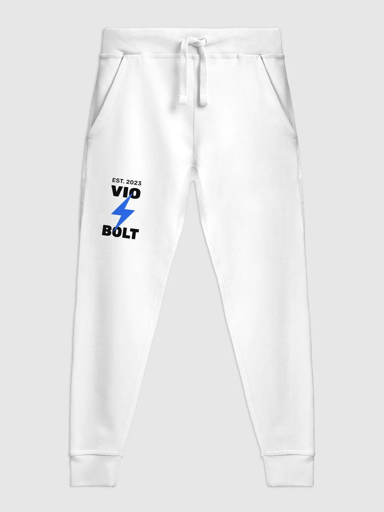 White VioBolt joggers product image (1)