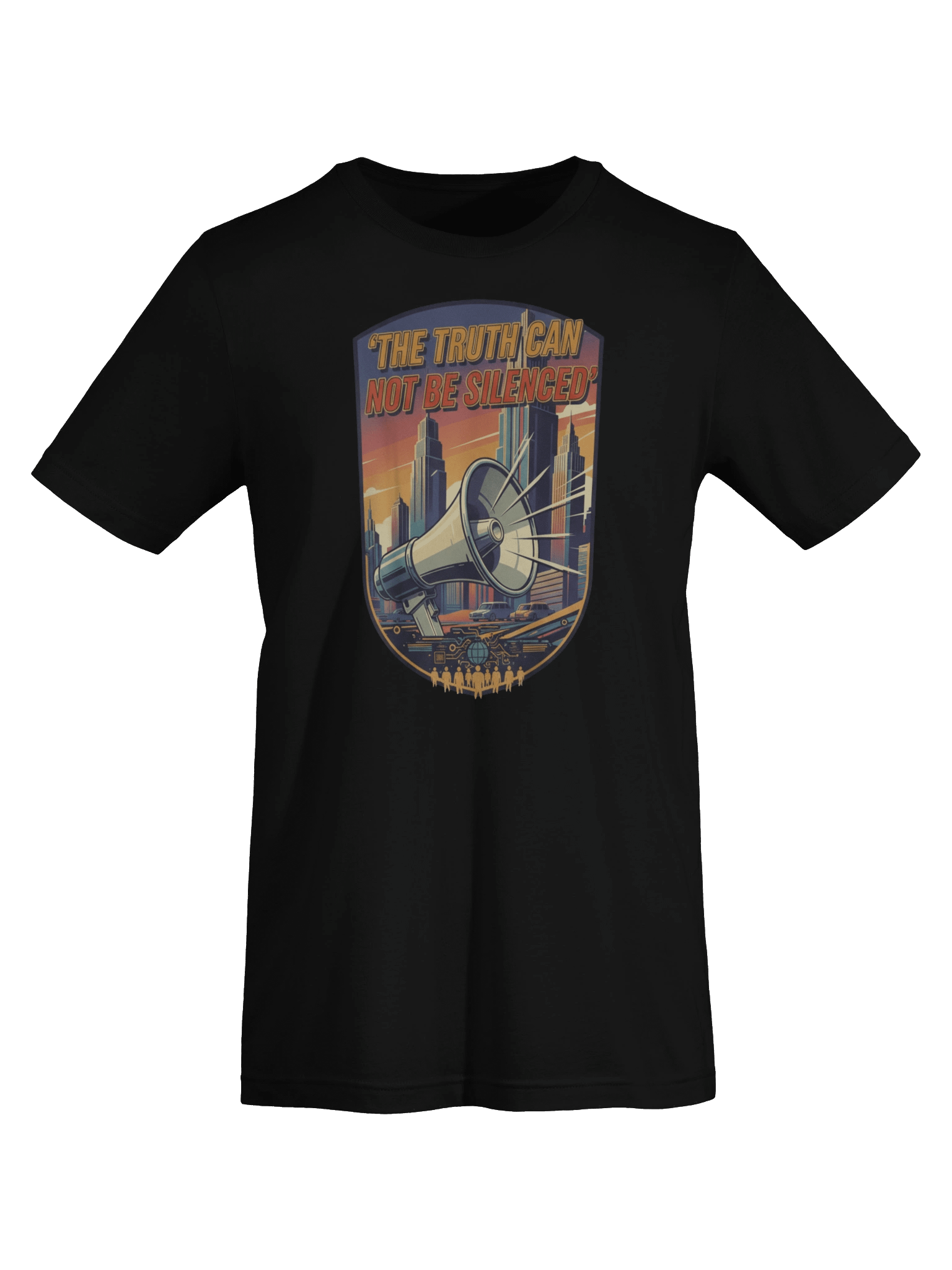 "The Truth Can Not Be Silenced" T-Shirt | Vintage Propaganda Style Tee | Bella Canvas 3001 | Statement Shirt product image (5)