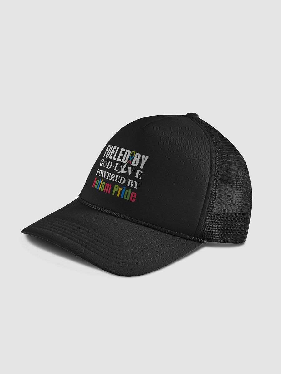 Fueled By God, Powered By Autism Pride, Autism Foam Trucker Hat product image (4)