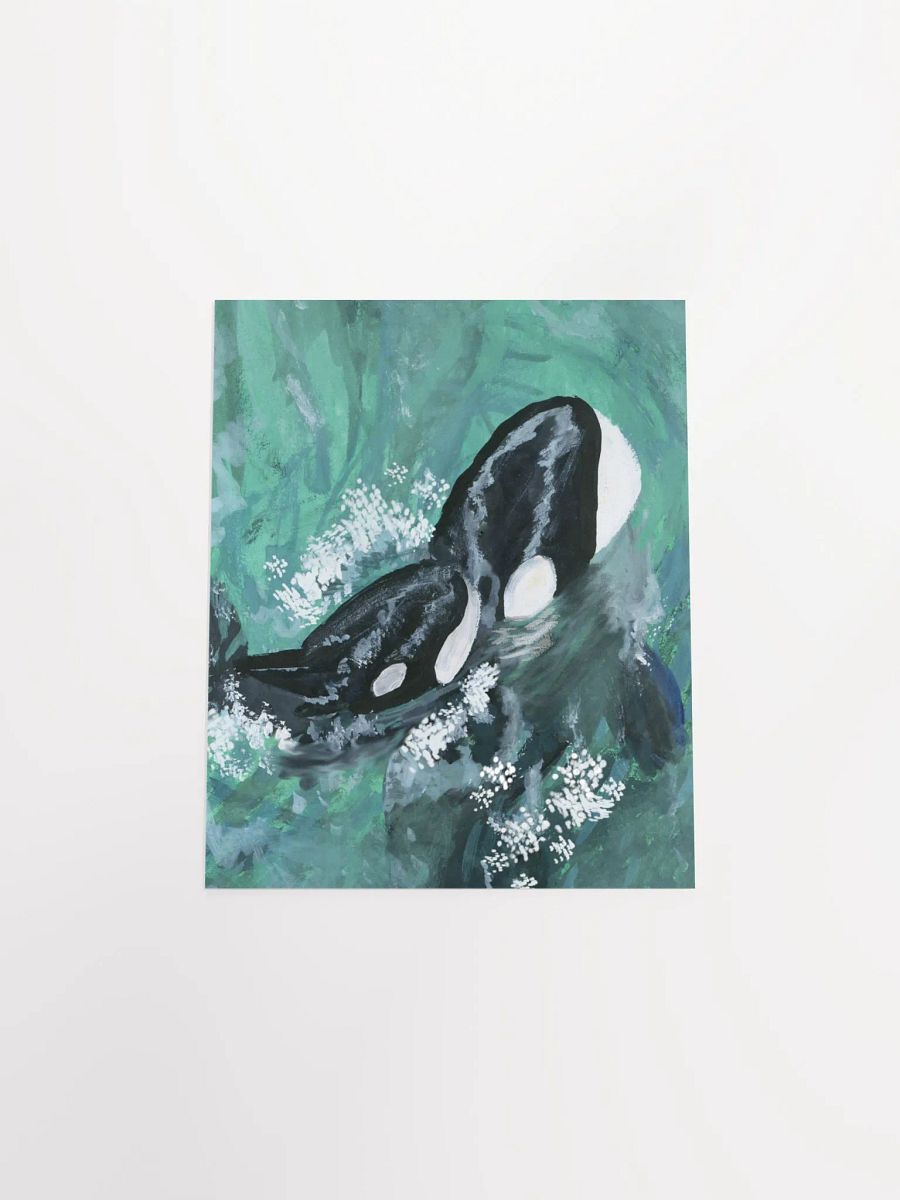 Orca Siblings Surface to Say Hi - Gouache Art Print (PRINT ONLY) product image (5)