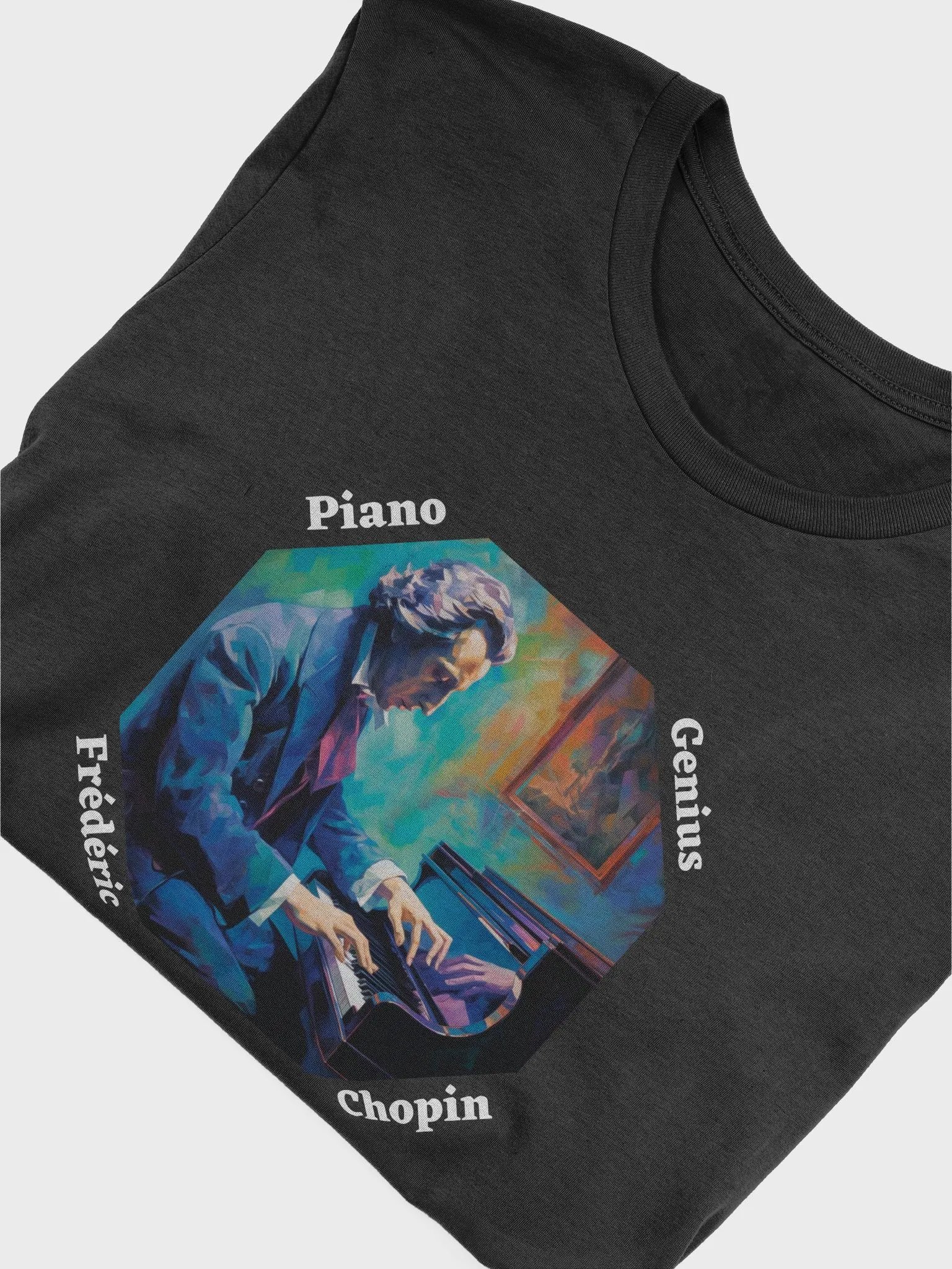 Frédéric Chopin [Playing Piano] - Piano Genius | Dark T-Shirt product image (4)