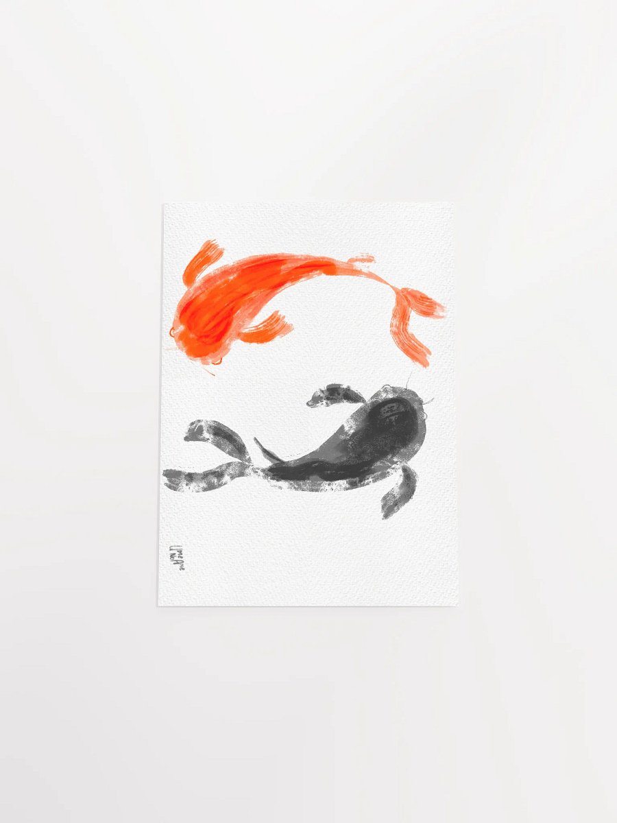 Swimming Koi - Digital Ink Watercolor Print product image (8)