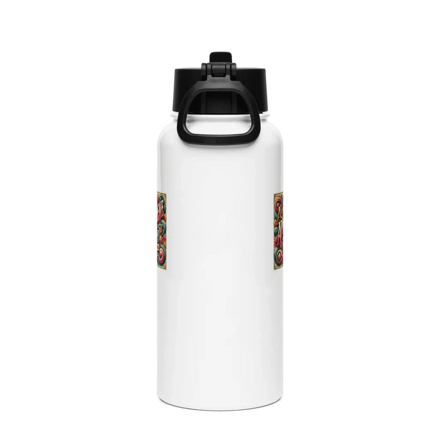 Retro Advertise Swirl Stainless Steel Bottle product image (2)