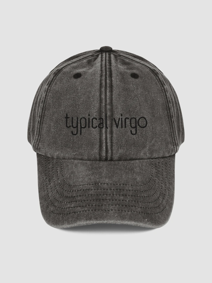 Typical Virgo Black on Black Vintage Wash Dad Hat product image (2)