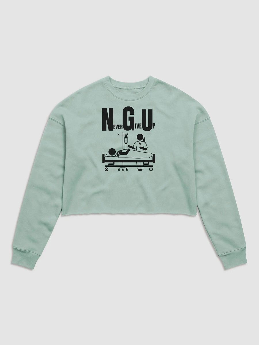 Never give up Fleece Crop Sweatshirt product image (1)