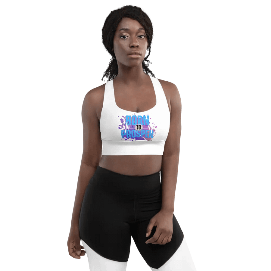 Energize Born to Prosper Padded Workout Sports Bra product image (5)