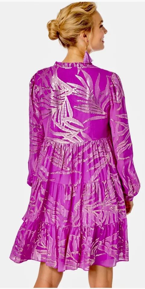 Lilly Pulitzer NWT Sarita Silk Dress Wild Fuchsia 🎉 Size 10,12,14,16 product image (5)