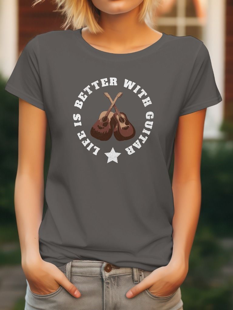 Life Is Better With Guitar Acoustic T-Shirt product image (1)