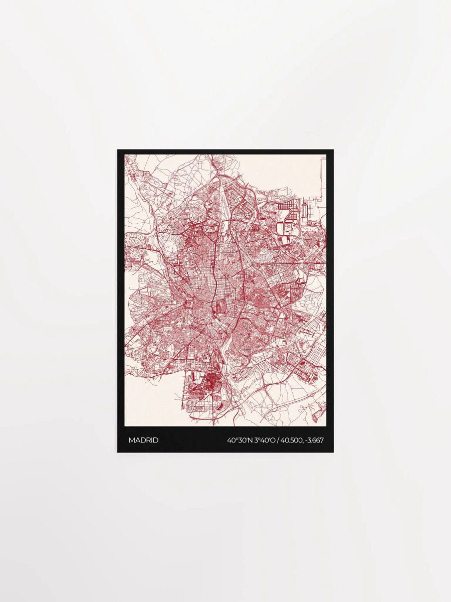 Póster Madrid Map - Carmesí product image (2)