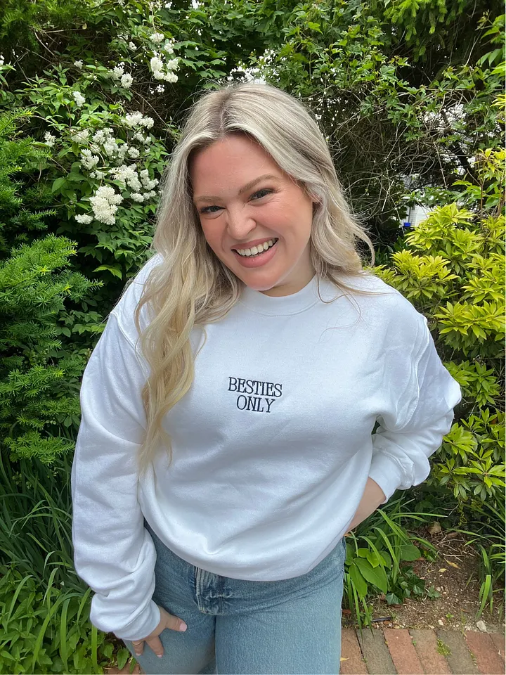 Besties Only Embroidered Crew Neck product image (1)