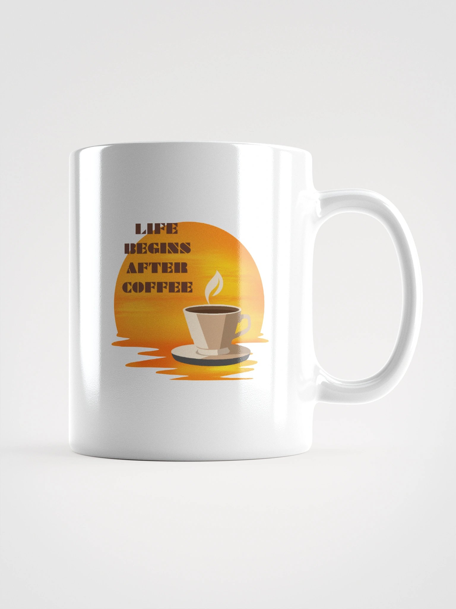 Sunrise Sip White Glossy Mug product image (4)