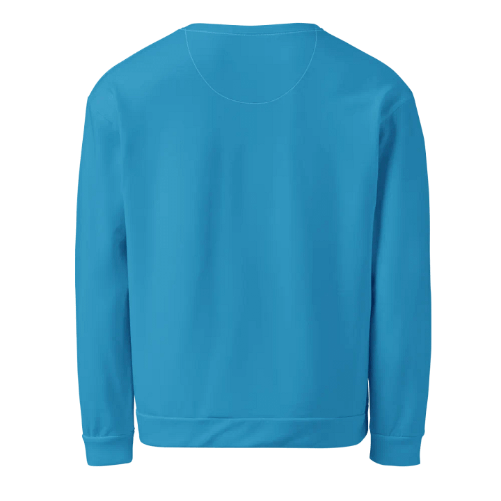 Plain Medium Blue Light Summer Unisex Recycled Polyester Heavyweight Premium Sweatshirt by Treasure Pie product image (2)