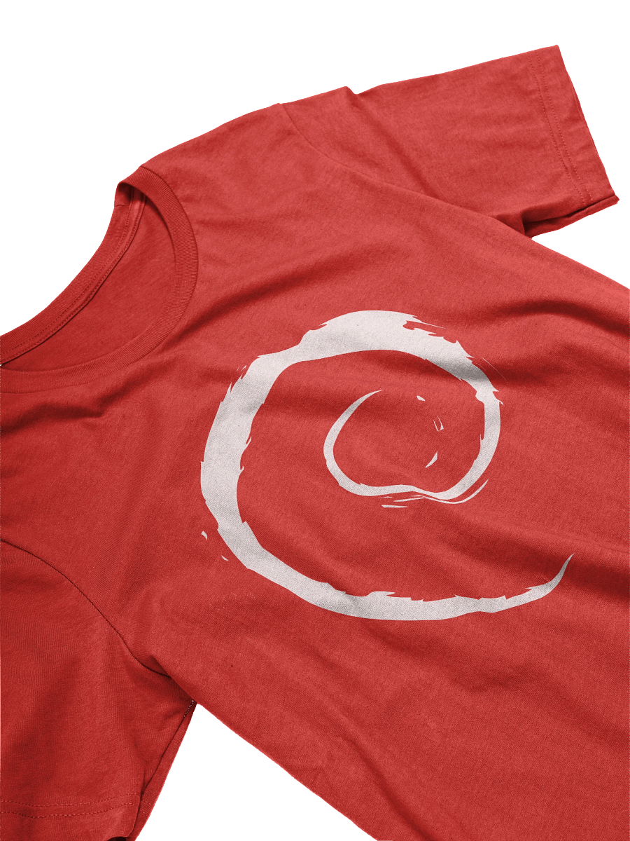 T-Shirt with Debian Swirl (Red Version) product image (3)