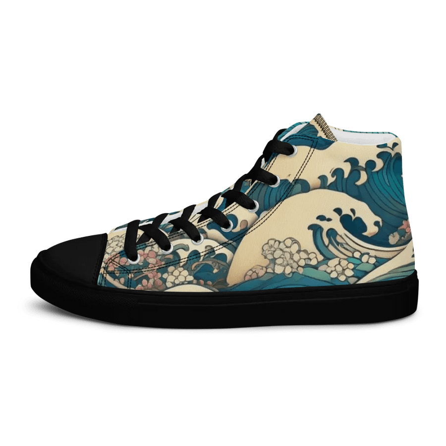 Ukiyo-e Waves Floral High Tops product image (9)
