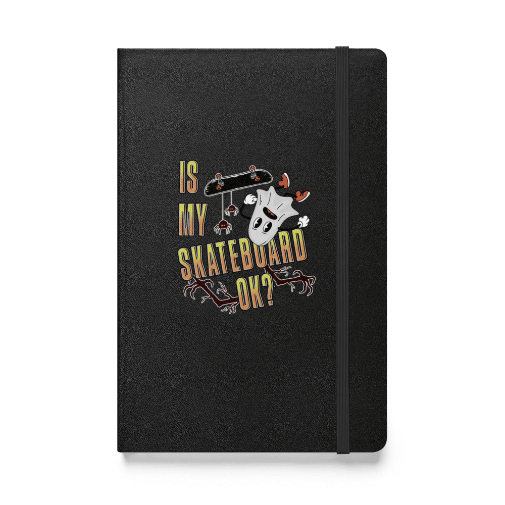 Is My Skateboard Ok? Ghost Spooky Skateboard Hardcover Notebook product image (1)
