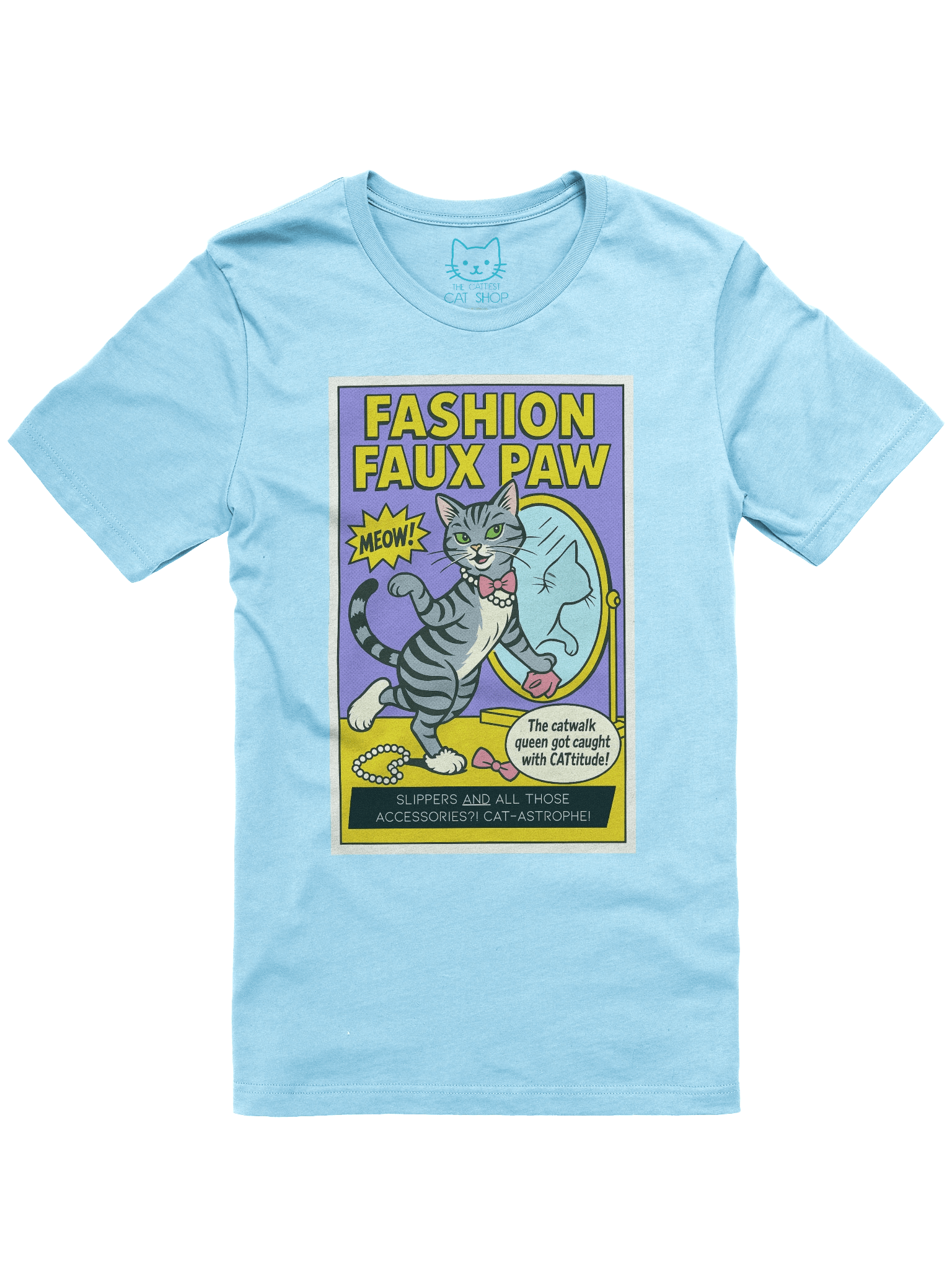 Fashion Faux Paw Tabby Cat 1950's Retro Concert Tee Fit Unisex T-Shirt product image (37)