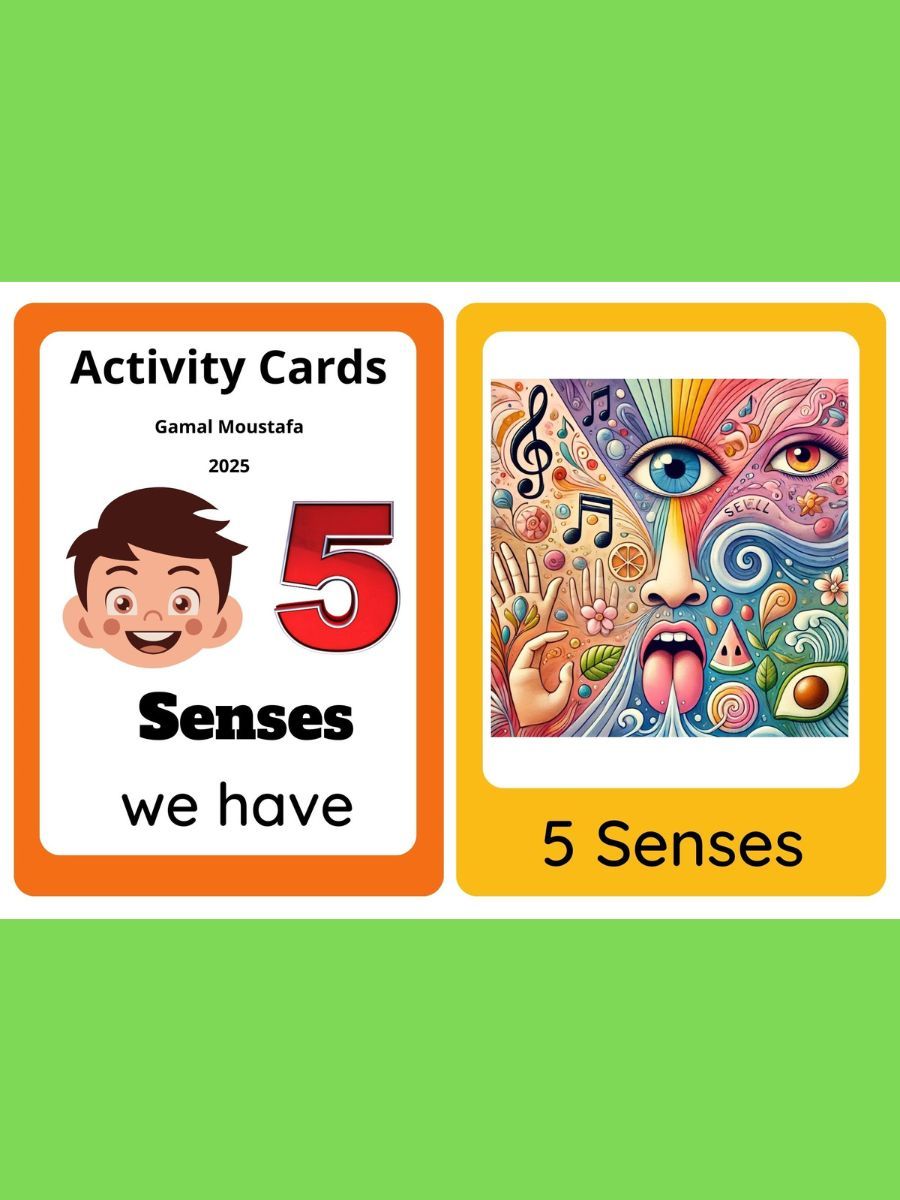 5 Senses we have - Flash cards "Explore & Learn: Fun Activity Flashcards for Ages 3–6" product image (1)