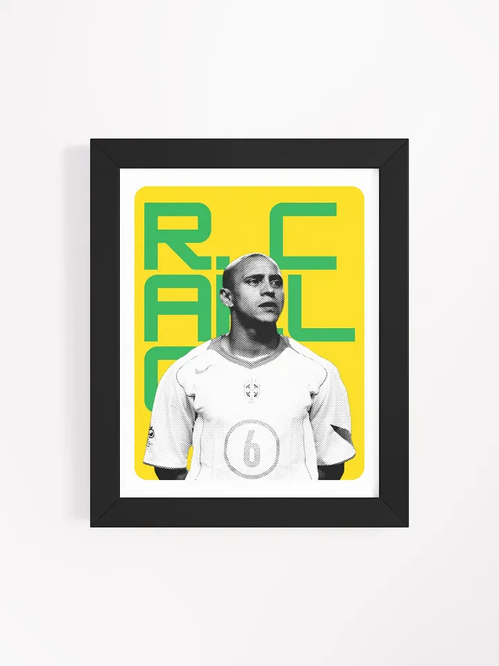 Roberto Carlos BW Brazil Name Art Framed Print product image (2)
