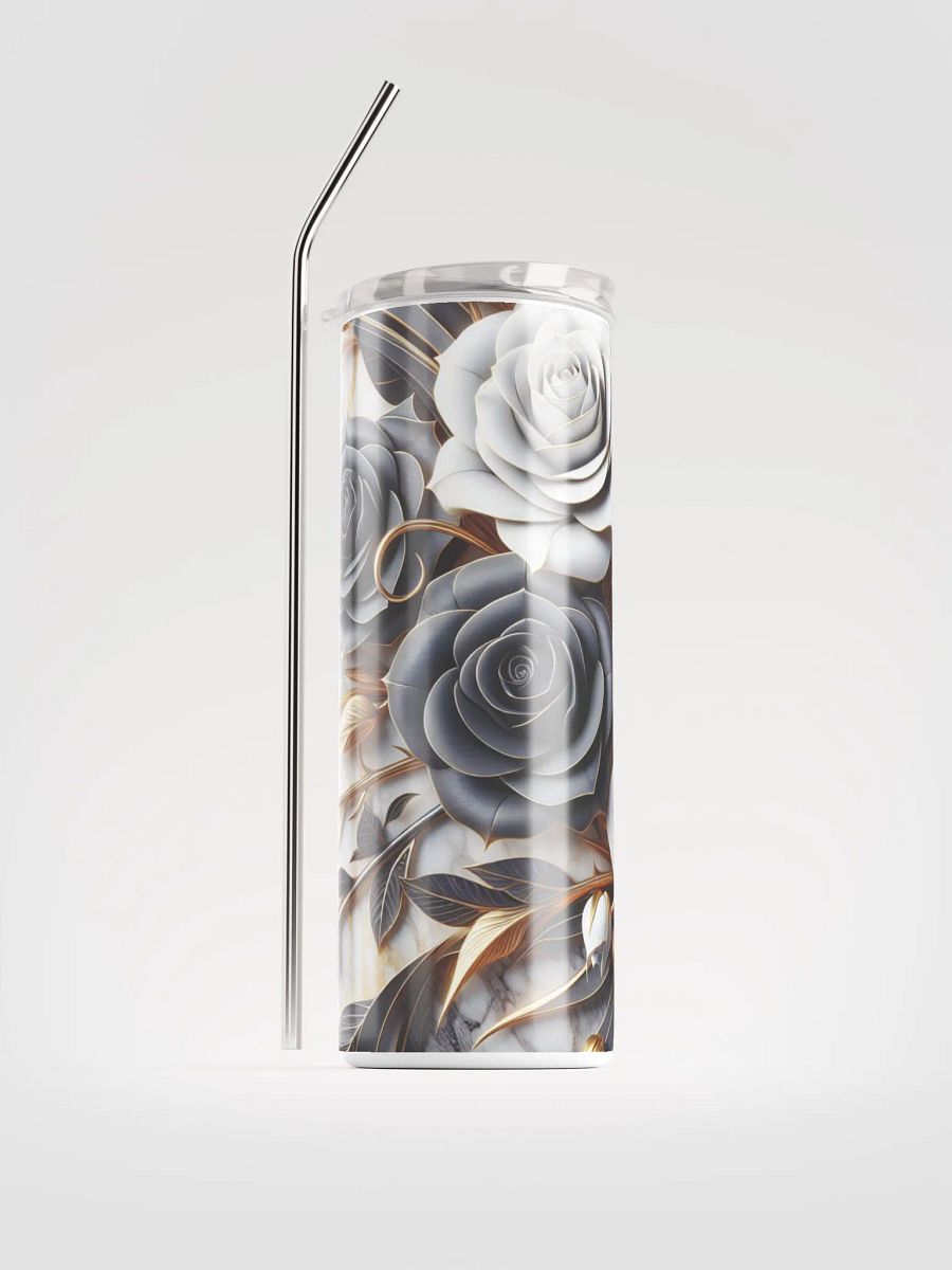 20 oz 3D Black Roses Floral Tumbler product image (2)
