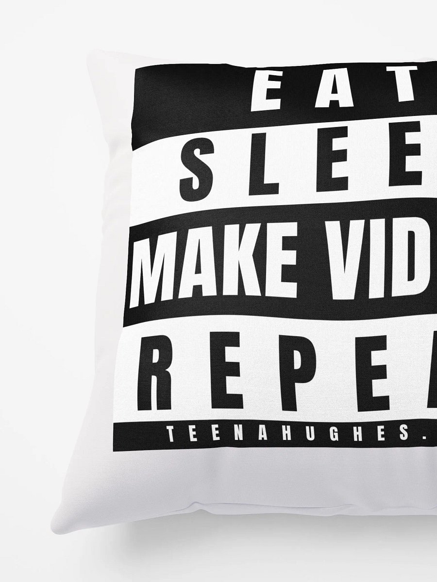 EAT • SLEEP • MAKE VIDEOS • REPEAT • CUSHION & COVER product image (3)