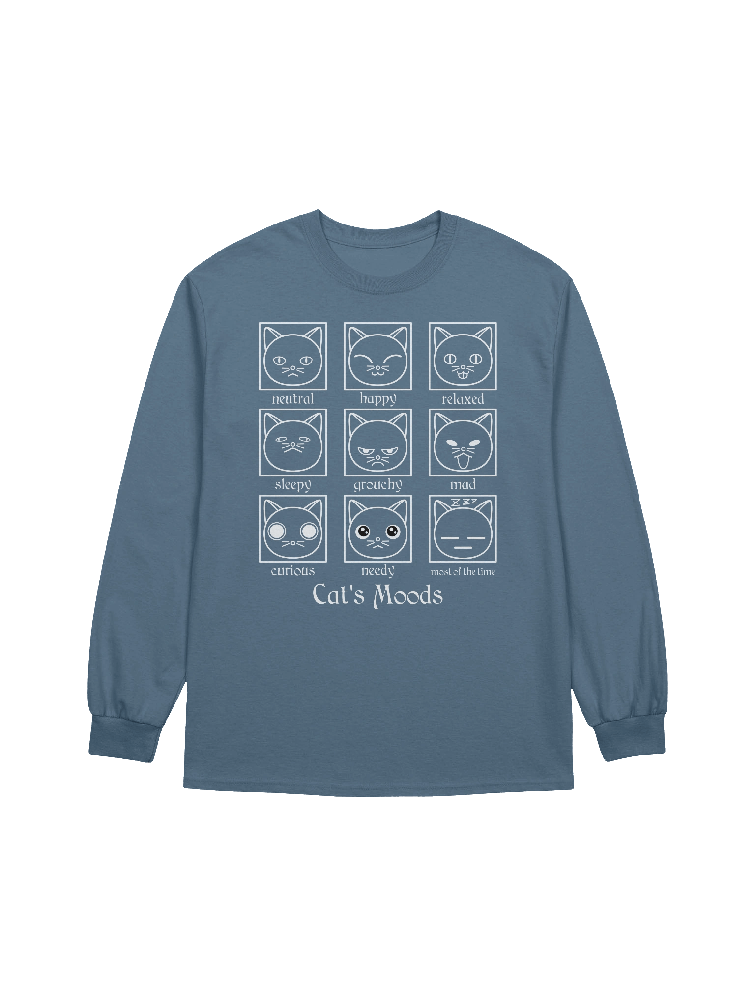 Cat's Moods - Unisex Adult Long Sleeve T-shirt product image (1)