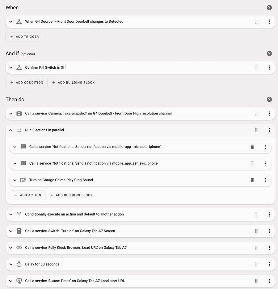 Video Doorbell Ringing YAML Code product image (2)