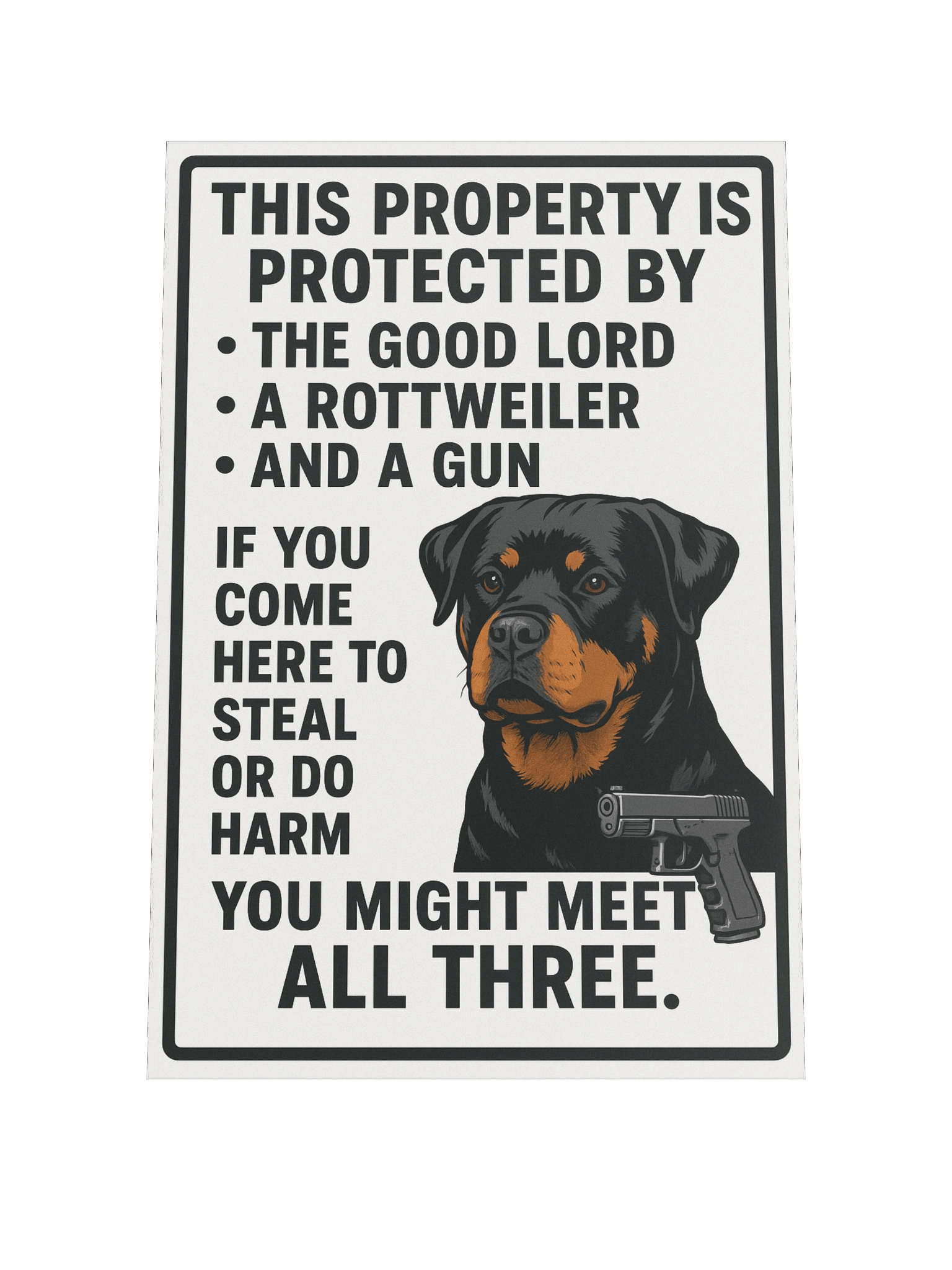 Property Protected By Rottweiler Poster product image (3)