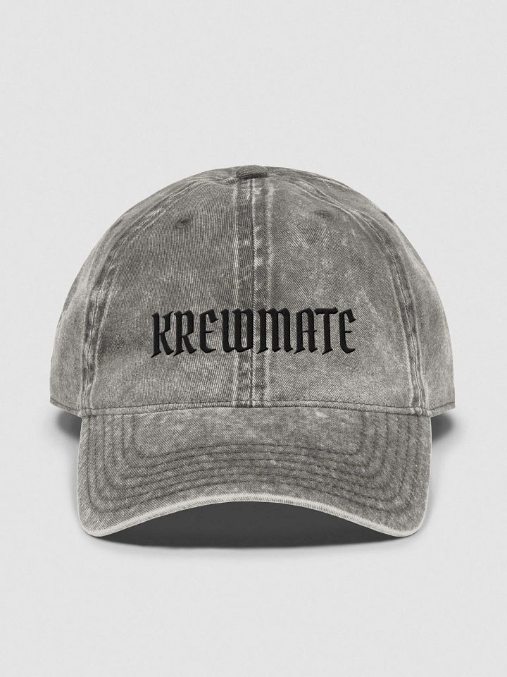 Krewmate Essentials Hat - Vintage Wash (Black Logo) product image (1)