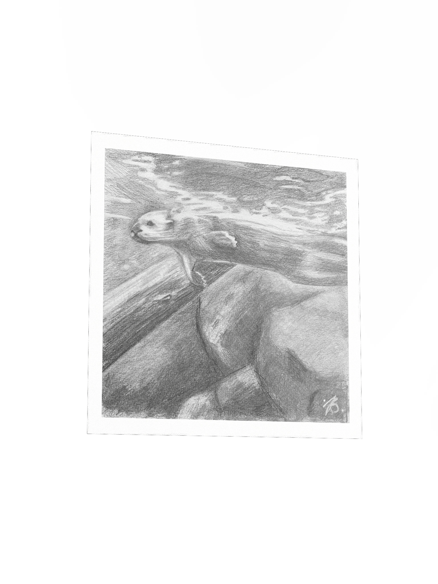 Otter Swimming — Premium Matte Poster product image (5)