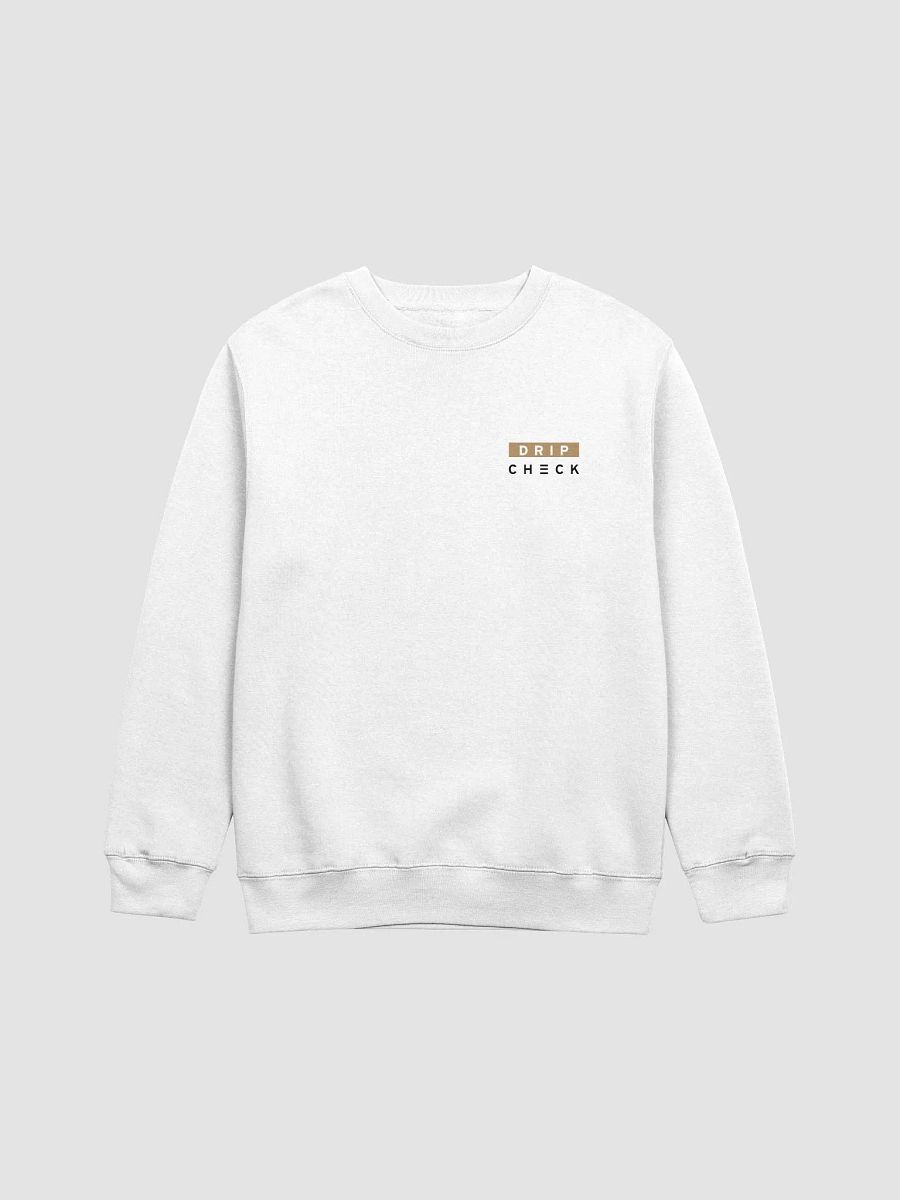 DRIP CHECK UNISEX SWEATSHIRT - WHITE product image (1)