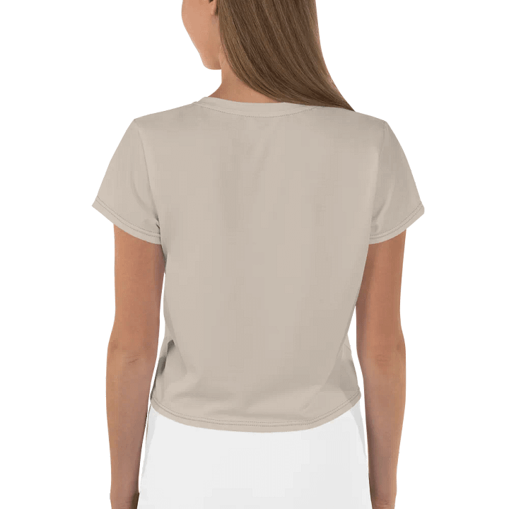 Faith It Custom Design Beige Crop Tee product image (2)