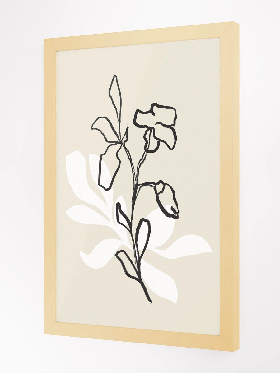 Botanical Beauty Framed Line Art Poster | Elegant Minimalist Plant Design for Modern Interiors product image (2)