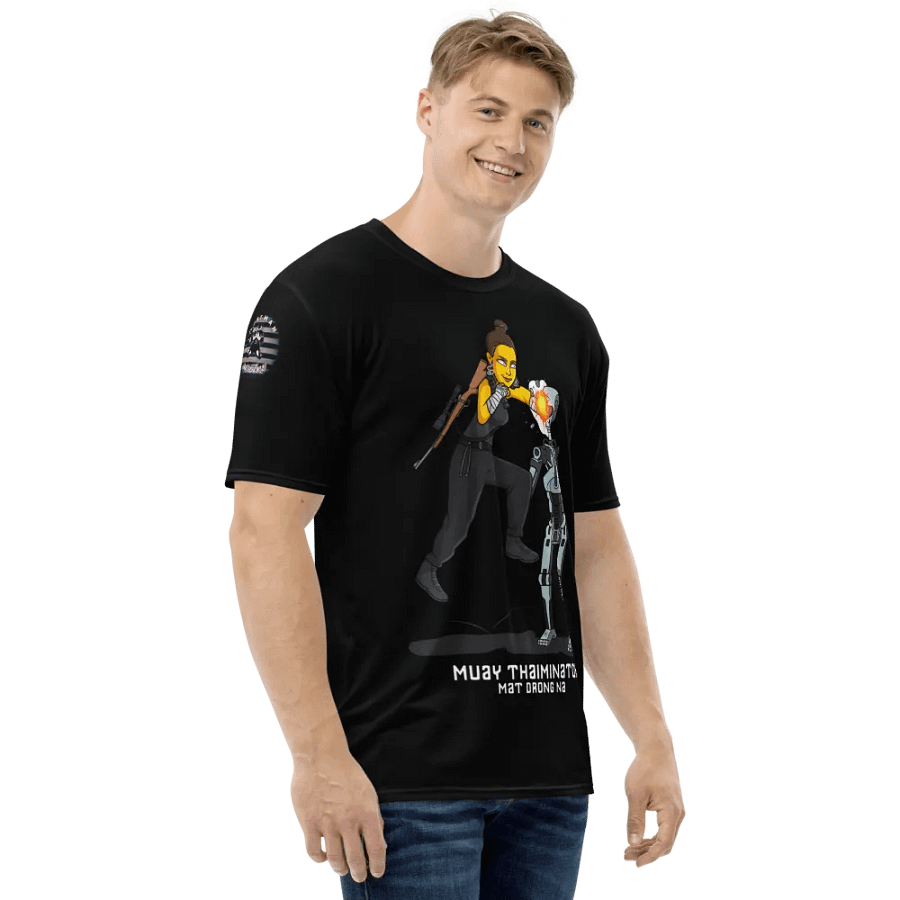 Muay Thaiminator, Training Shirt, black product image (4)