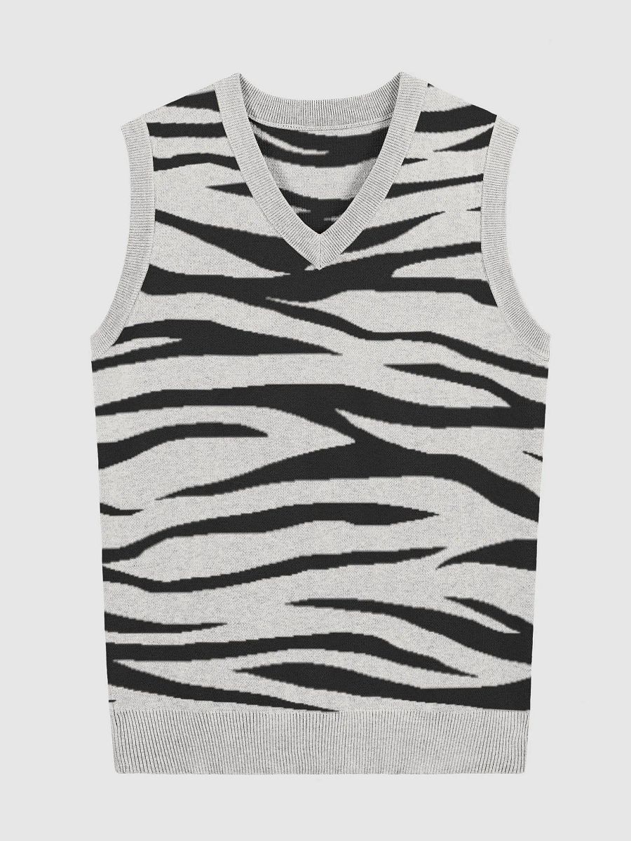 BlackKittenTech V-Neck Zebra Print Vest product image (2)