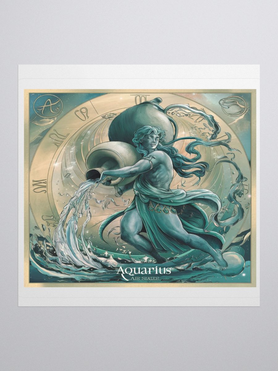 Aquarius Zodiac Vinyl Sticker - Unique Celestial Design product image (3)