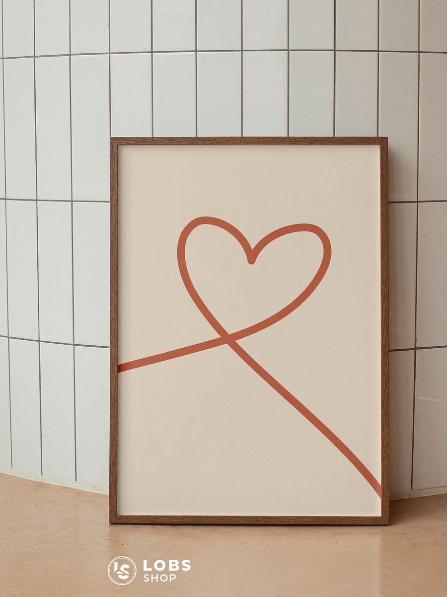 Heart Lines Minimalist Wall Art – Stylish Wall Decor for a Chic Aesthetic | Perfect Gift for Art Lovers product image (2)