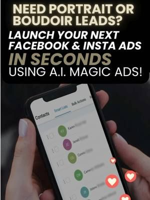 🚨 PHOTOGRAPHERS: Your ad-writing prayers have been answered! 🙌 I just launched Magic Ads™ — the AI-powered ad toolbuilt specifically for portrait & boudoir photographers… and you can try it FREE for 7 days. 🎉 🥳 Start your free trial today-LINK IN BIO ✨ Created by a 7-figure photographer (that’s me!) ✨ Ads written for you in seconds ✨ Plug-and-play funnel INCLUDED ✨ No tech headaches. No copywriting stress. Just leads. 💸 I used this to book $6,800 in session fees in just a few weeks… Now it's your turn. ⏳ Free trial is only available for the next 7 days! 👏🏼 LINK IN BIO - start your 7-day trial and get your first ad launched today. #photographerlife #portraitphotographer #boudoirphotographer #photographybusiness #facebookadsforphotographers #magicads #photobiztips #highendphotography #getmoreclients #boudoirmarketing #portraitmarketing #dinalive