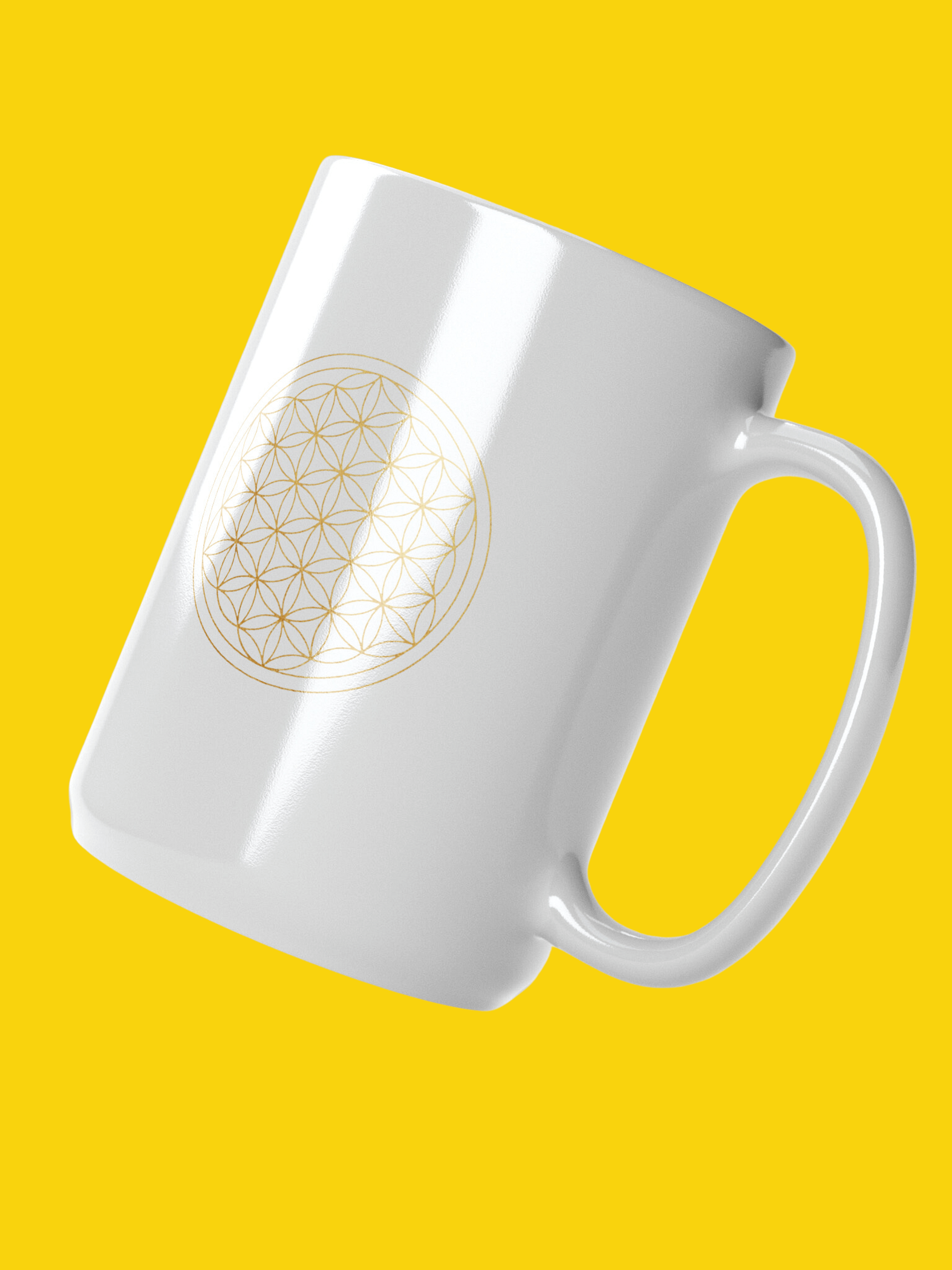White Glossy Mug | Flower of Life product image (2)