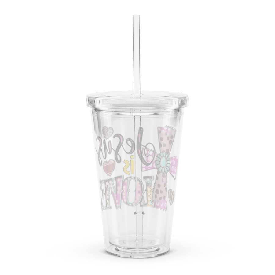 Jesus Is Love - Double Wall Clear Plastic Tumbler product image (2)