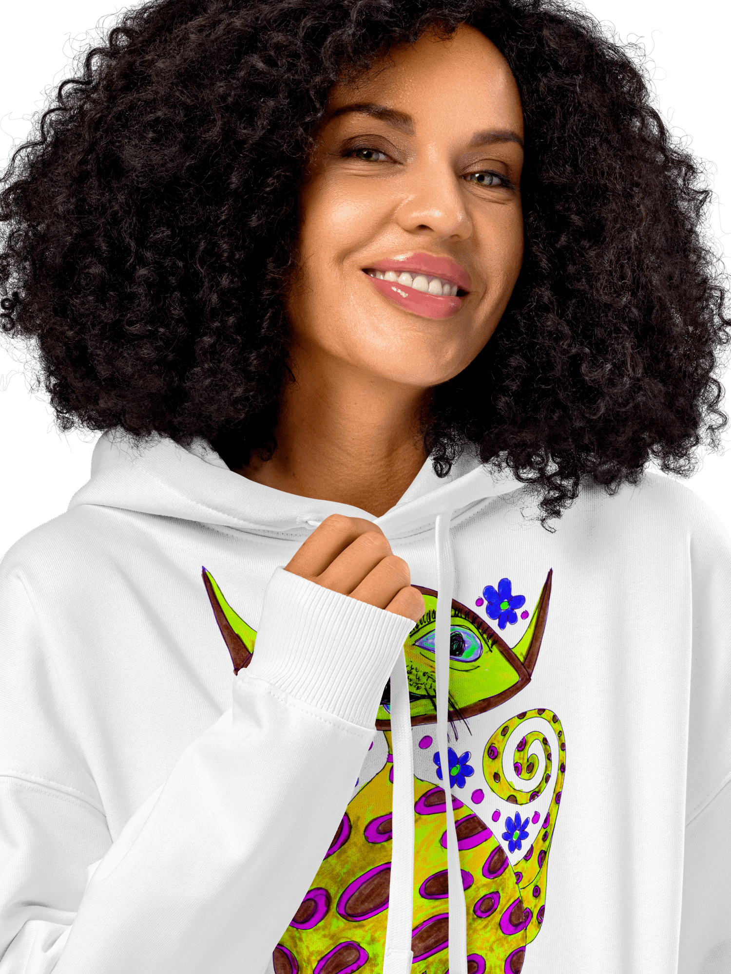 Abstract Cosmic Cat Unisex Hoodie product image (3)