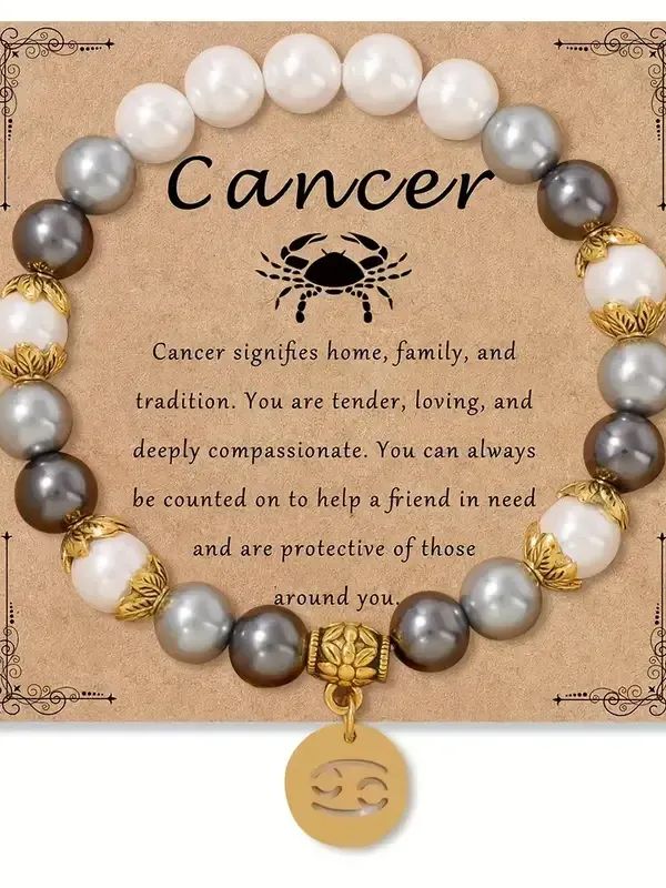 Cancer Bohemian Style Zodiac Pendant Bracelet product image (1)