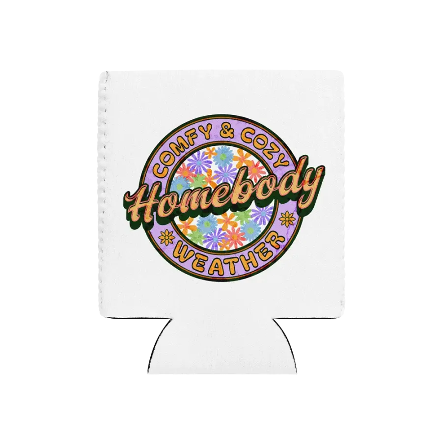 Homebody Comfy And Cozy Weather Retro Floral Can Cooler product image (1)