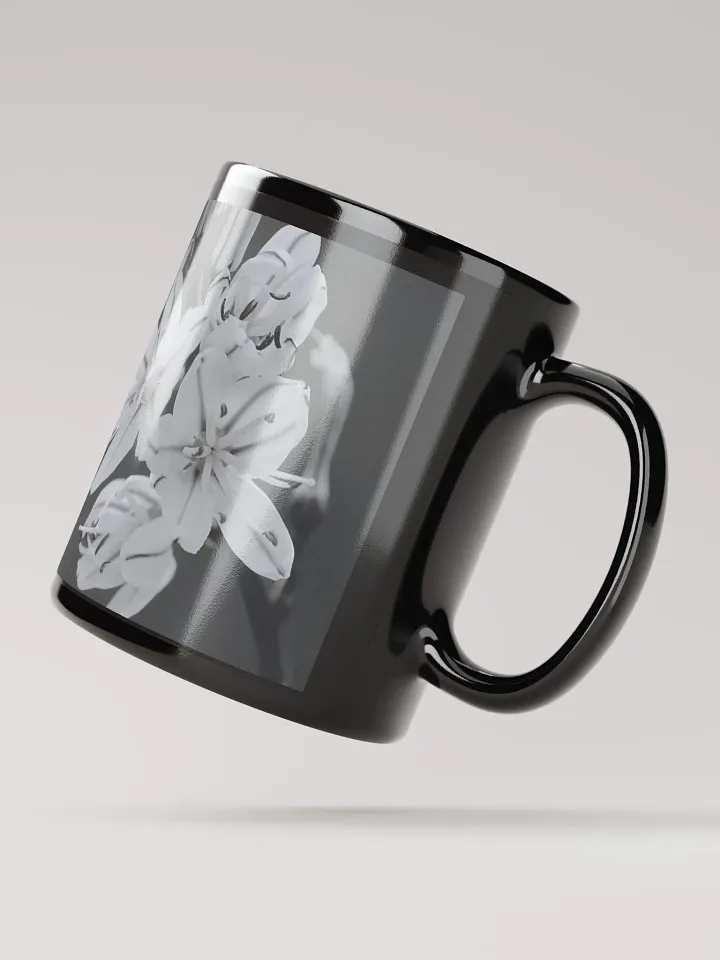 Ethereal Blooms Black Glossy Mug product image (2)