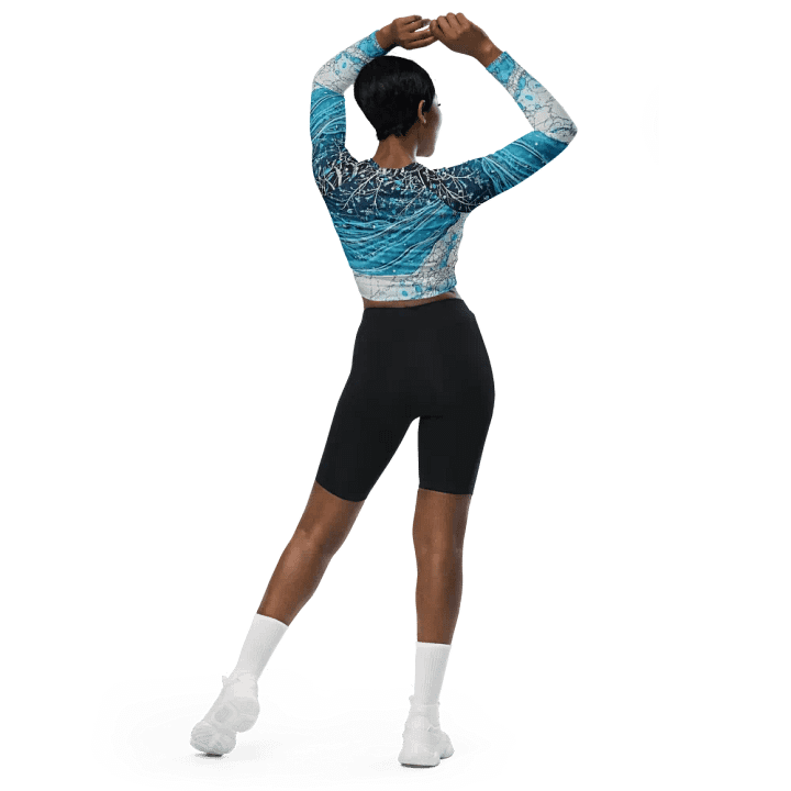 Winter Frost, Recycled Long Sleeve Crop Top product image (2)