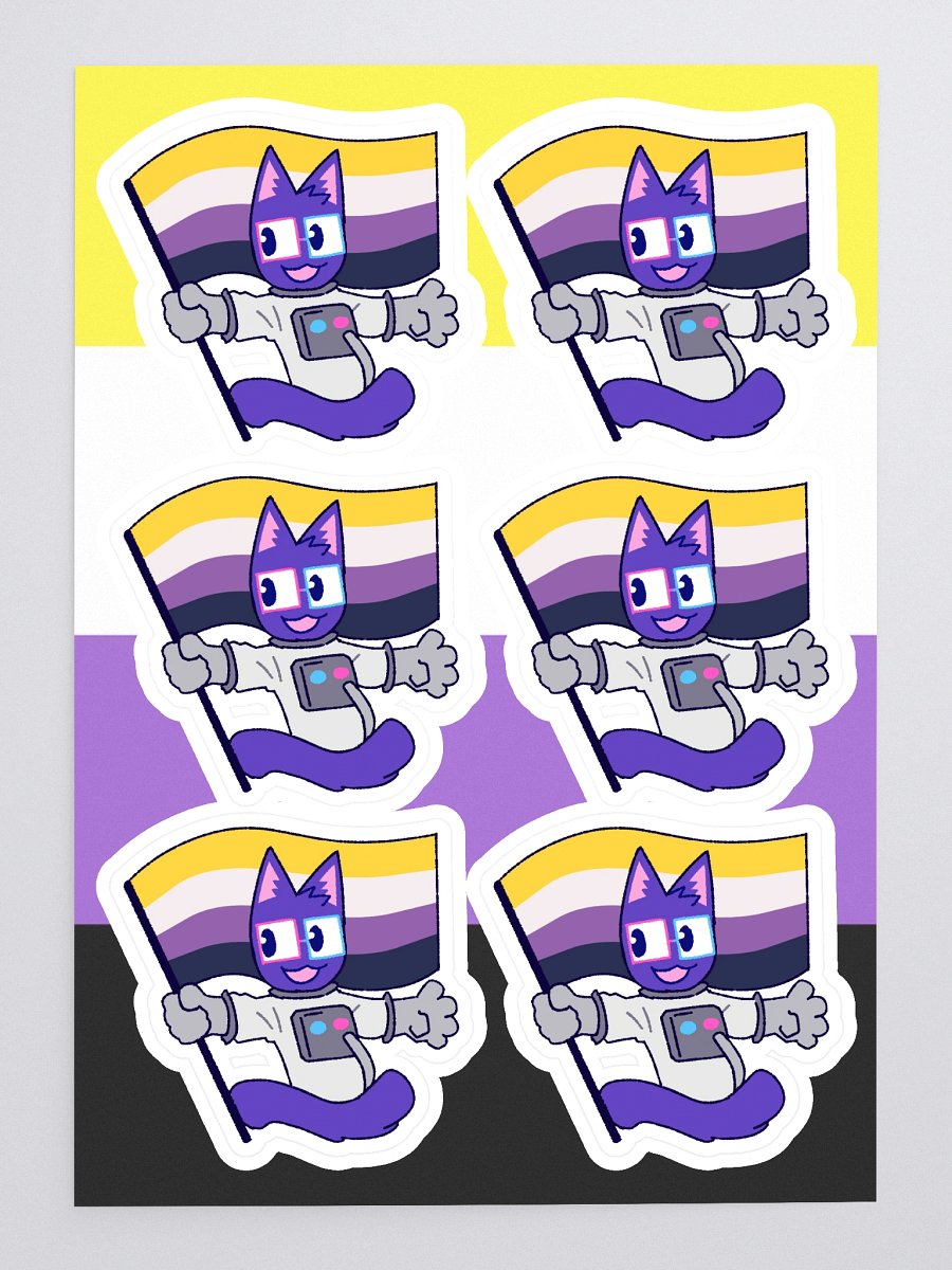 non-binary pride kaykay sticker sheet product image (3)