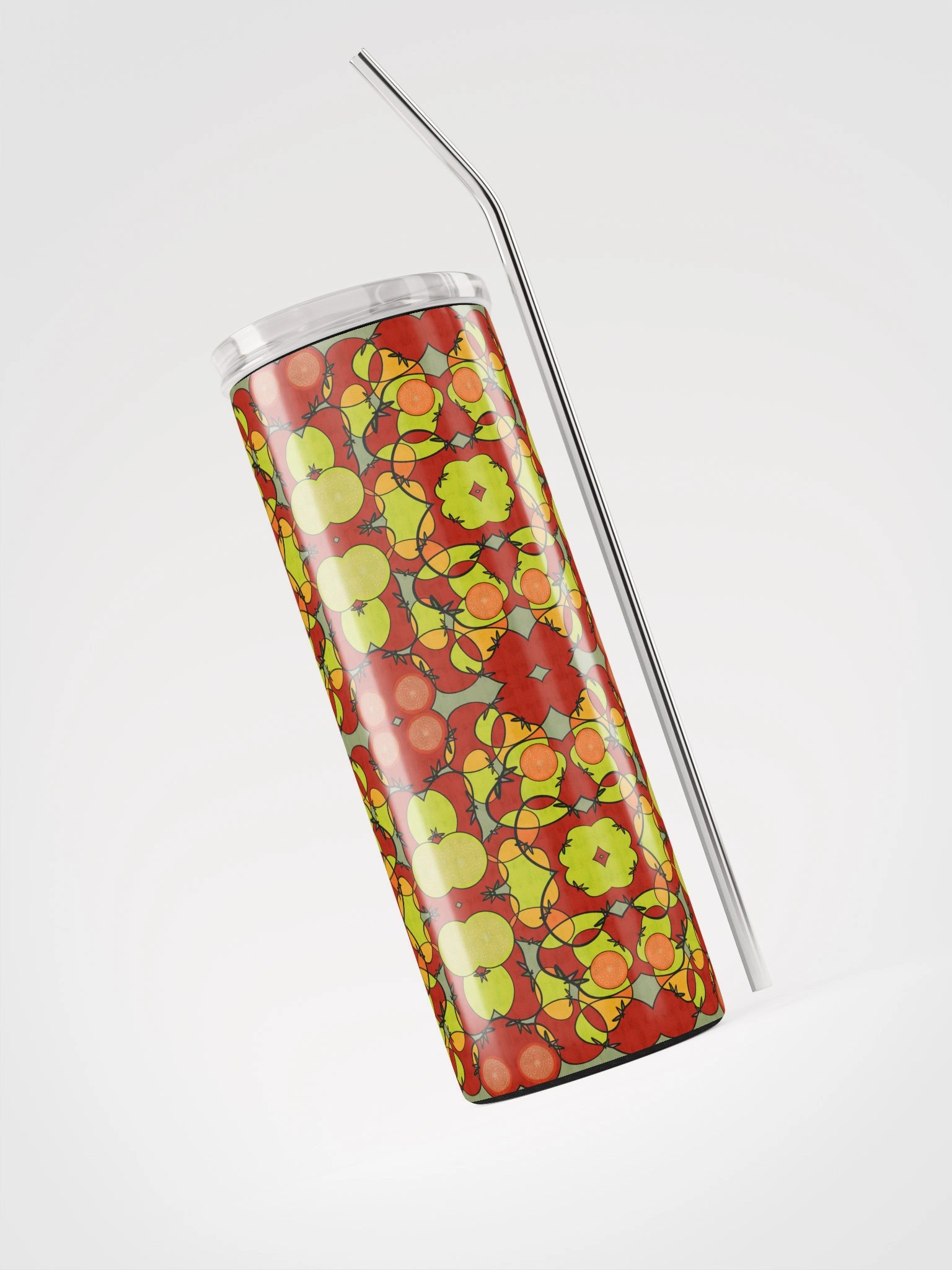 Tomato Glow – Vibrant Pattern Stainless Steel Tumbler product image (3)