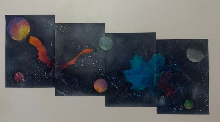 Dragon leaf Spray paint art product image (1)